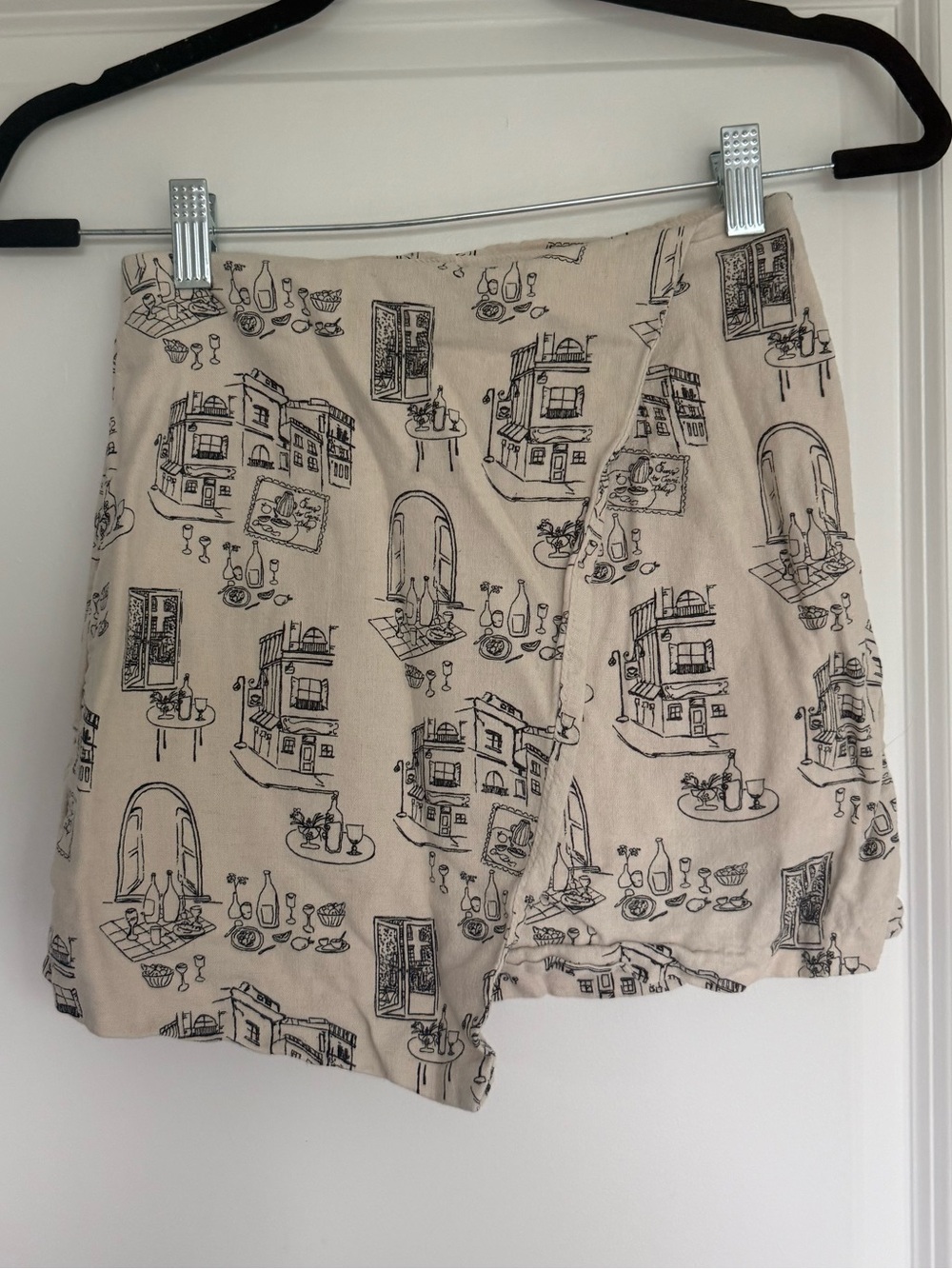 Abercrombie & Fitch Printed Linen Blend Mini Skirt Skort size XS